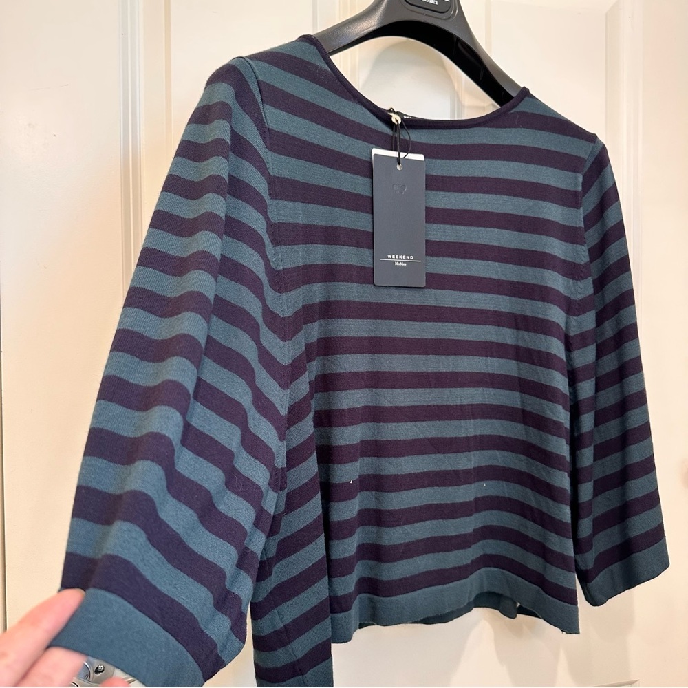 Weekend Max Mara Label-cut Jumper&Casual Wide Leg Pants SET Spring/ Summer - Picture 4 of 16